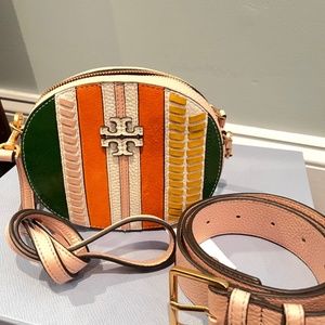 Tory Burch Retro McGraw Pieced Convertible Round Crossbody